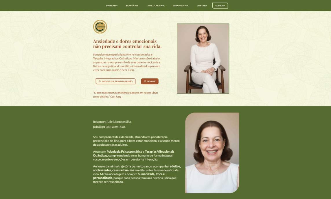 Site de Rosemary Moraes, psicóloga